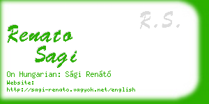 renato sagi business card